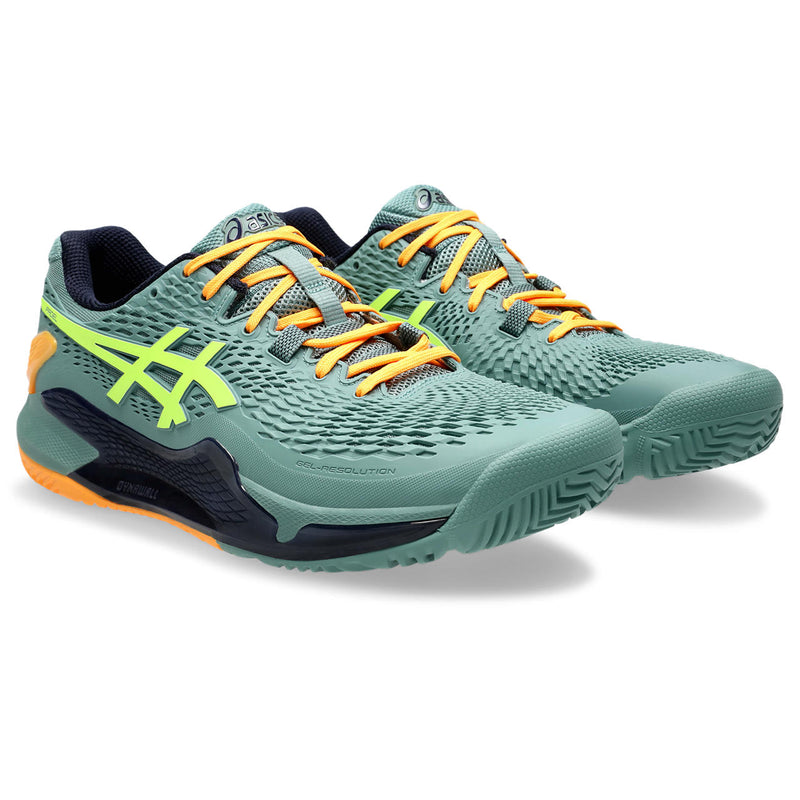 Asics Padelschoen Gel Resolution 9 Heren Groen Oranje