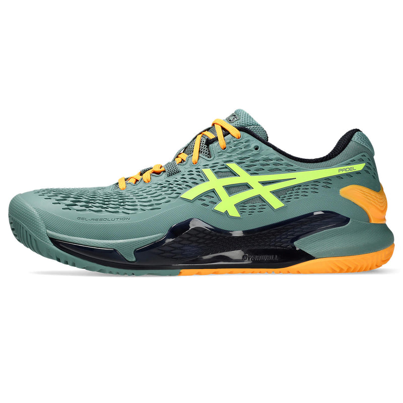 Asics Padelschoen Gel Resolution 9 Heren Groen Oranje