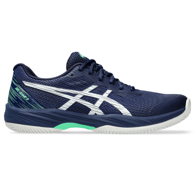 Asics Tennisschoen Gel Game 9 Clay / OC Heren Navy Wit Groen