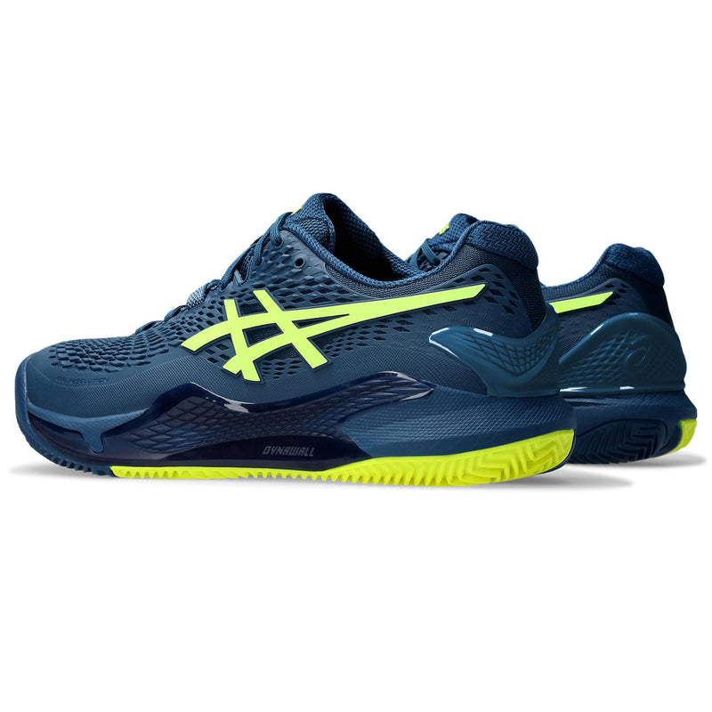 Asics Tennisschoen Gel Resolution 9 Clay Heren Blauw Geel