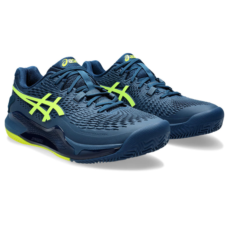 Asics Tennisschoen Gel Resolution 9 Clay Heren Blauw Geel