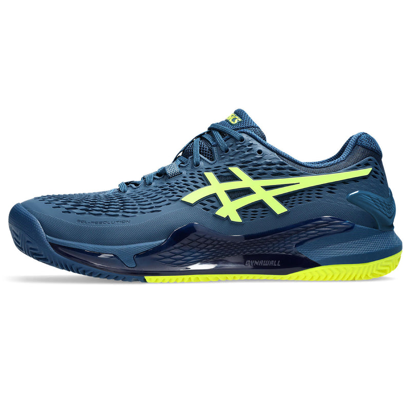 Asics Tennisschoen Gel Resolution 9 Clay Heren Blauw Geel