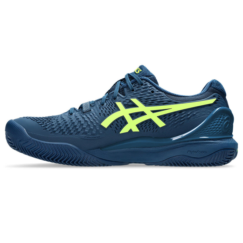 Asics Tennisschoen Gel Resolution 9 Clay Heren Blauw Geel