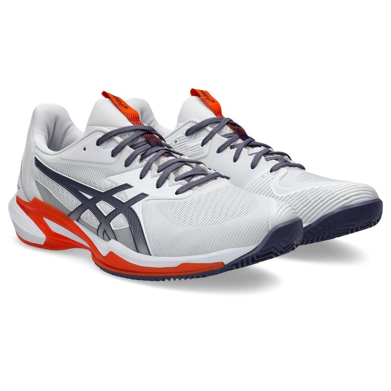 Asics Tennisschoen Solution Speed FF 3 Clay Heren Wit - Greyish Purple