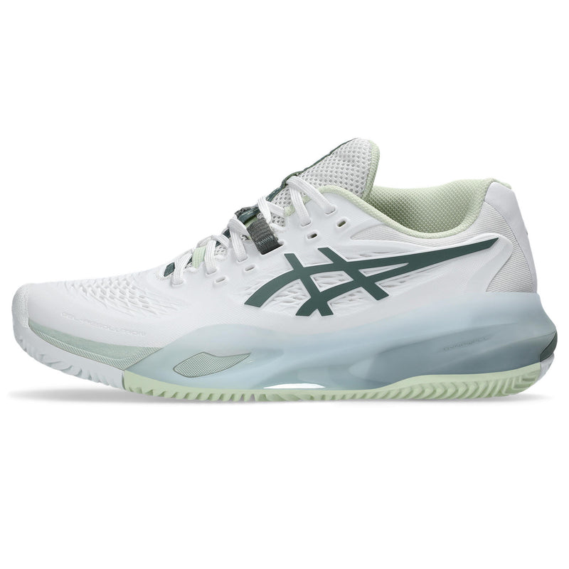 Asics Tennisschoen Gel Resolution X Clay Dames Wit - Groen