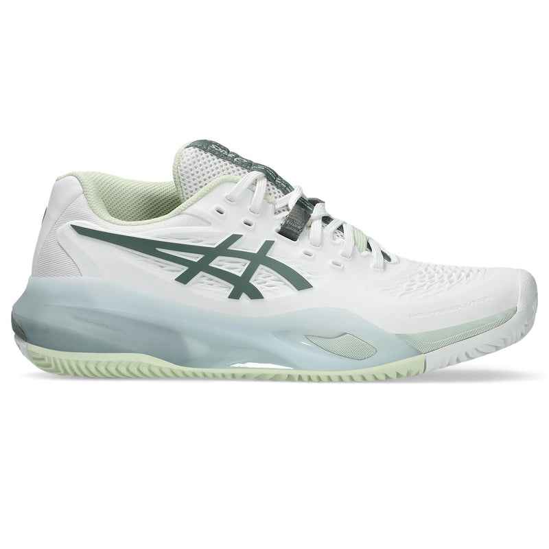 Asics Tennisschoen Gel Resolution X Clay Dames Wit - Groen