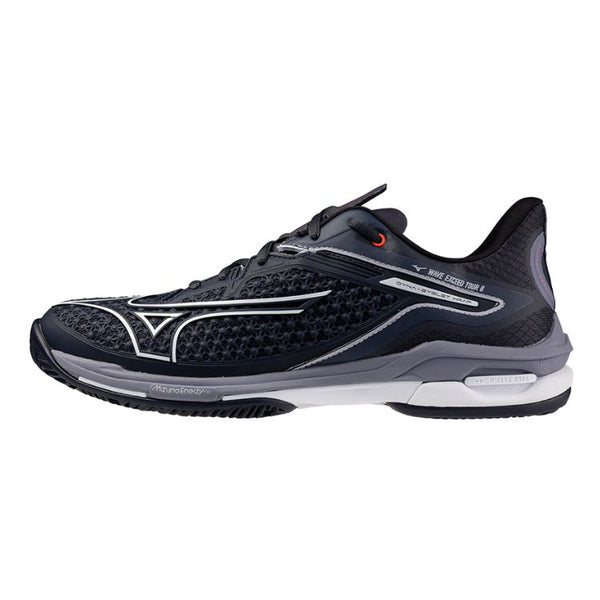 Mizuno Tennisschoen Padelschoen Wave Exceed Tour 6CC Heren Blauw - Wit - Grijs