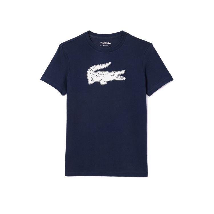 Lacoste T-Shirt Sport Ronde Hals Heren Navy - Wit