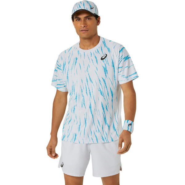 Asics T-Shirt Game SS Top Heren Wit Blauw