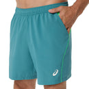 Asics Short Padel Court 7IN Heren Blauw Groen