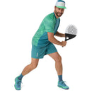 Asics Short Padel Court 7IN Heren Blauw Groen