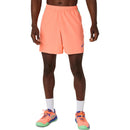 Asics Short Padel Court 7IN Heren Oranje Groen