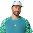 Asics T-Shirt Padel Court All Over Print SS Top Heren Blauw Groen