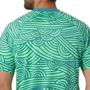 Asics T-Shirt Padel Court All Over Print SS Top Heren Blauw Groen