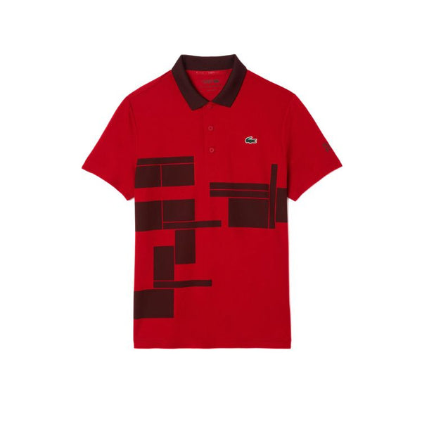 Lacoste Polo Shirt Sport Novak Djokovic Heren Rood