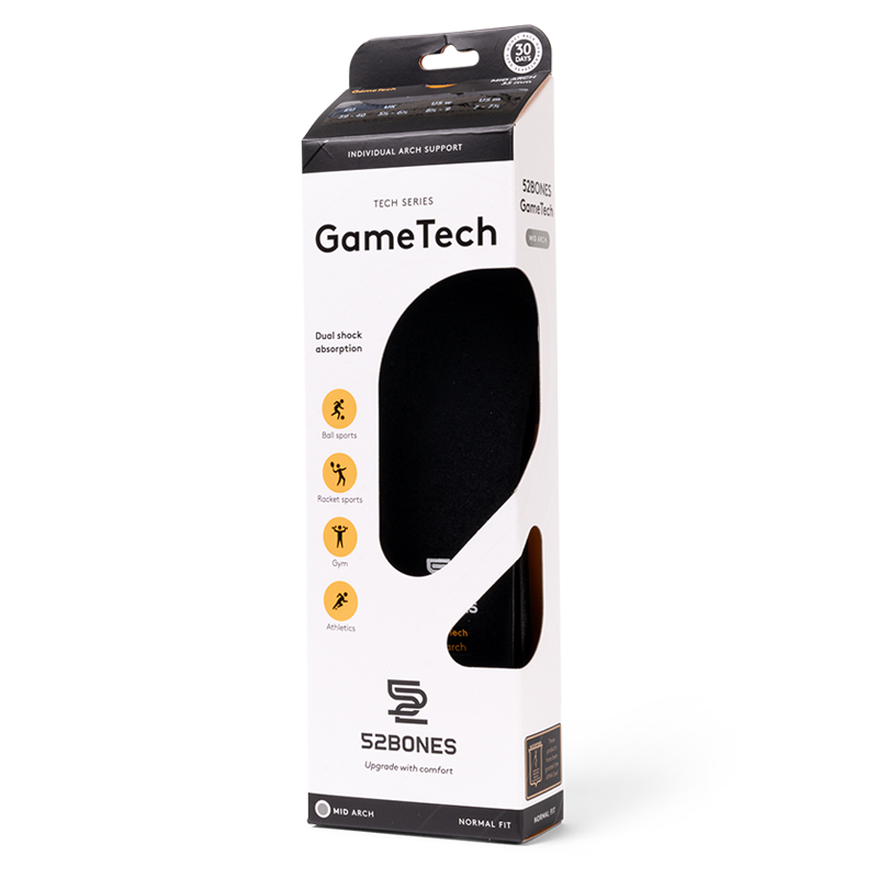 52 Bones GameTech Sport Inner Soles Mid Arch Inlegzolen