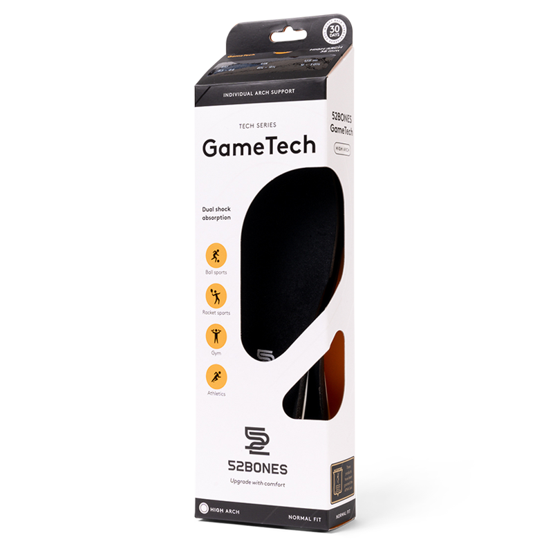 52 Bones GameTech Sport Inner Soles High Arch Inlegzolen