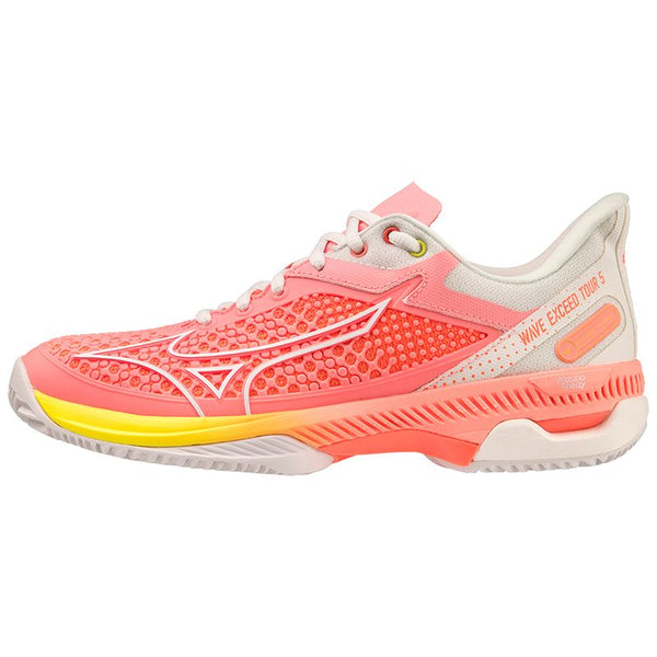 Mizuno Tennisschoen Padelschoen Wave Exceed Tour 5 CC Dames Roze