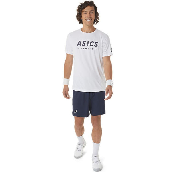 Asics T-Shirt Court Tennis Graphic Heren Wit