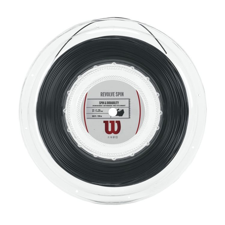 Wilson Tennissnaar Revolve 16 Op Rol 200m Zwart