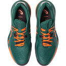 Asics Padelschoen Gel Resolution X Padel Heren Groen Oranje Bovenkant