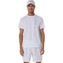 Asics T-Shirt Seasonal Graphic Tee Heren Wit Voorkant