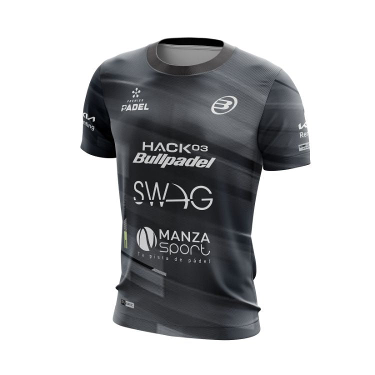 Bullpadel Players Shirt Unale Paquito Navarro Heren Zwart