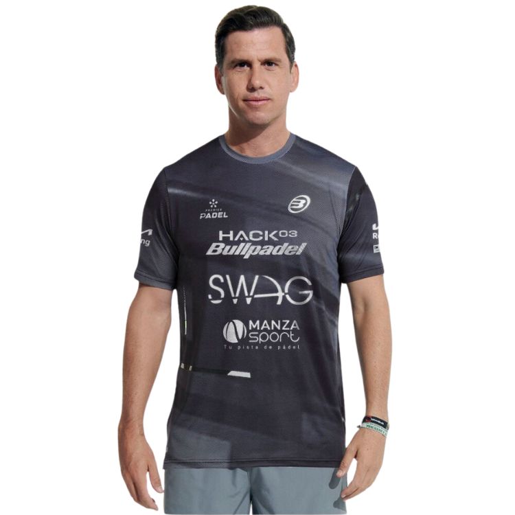 Bullpadel Players Shirt Unale Paquito Navarro Heren Zwart