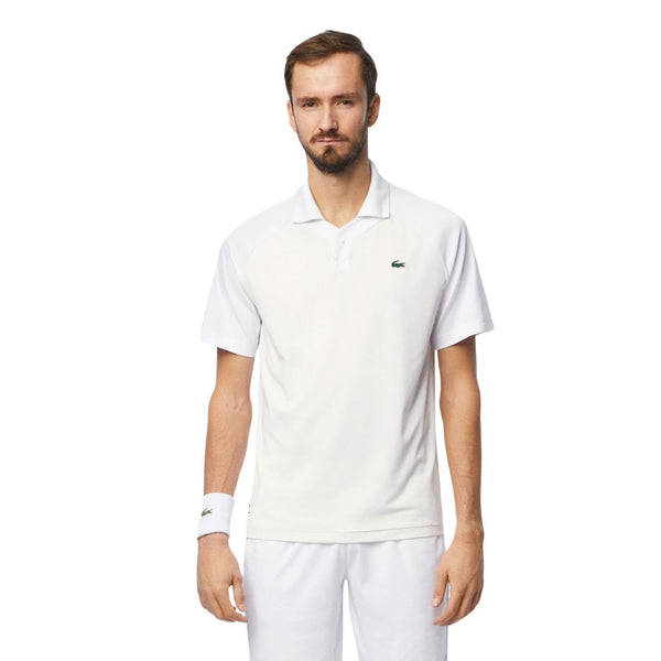 Lacoste Poloshirt HP3 X DaniiL Medvedev Ultra-Dry Sport Polo 02 Heren Wit