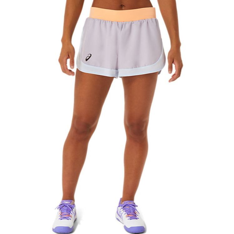 Asics Short Match Short Dames Lila Oranje