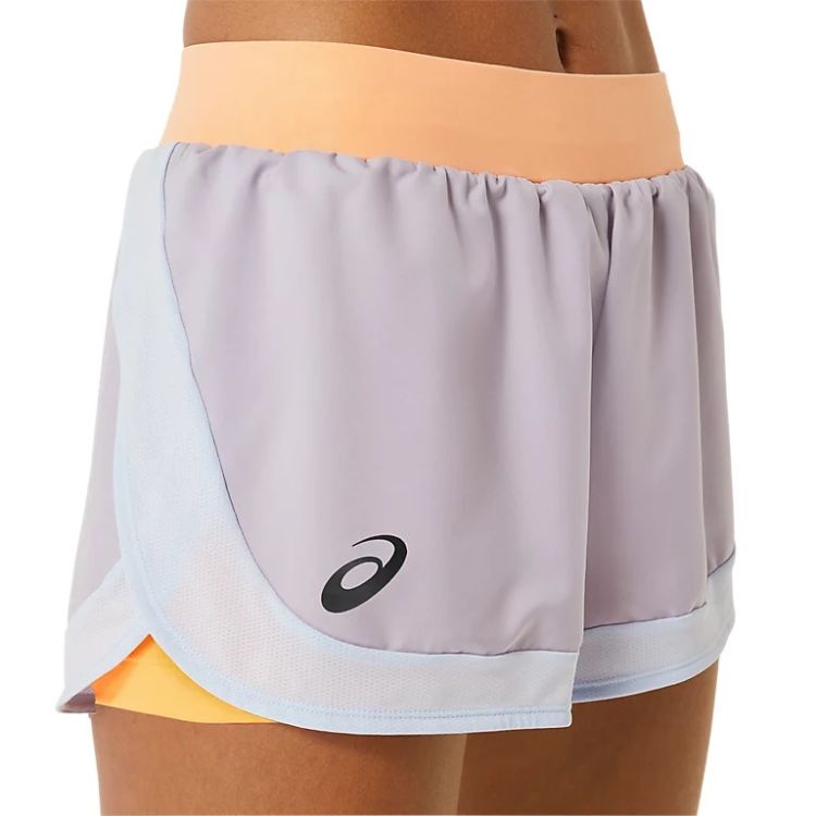 Asics Short Match Short Dames Lila Oranje