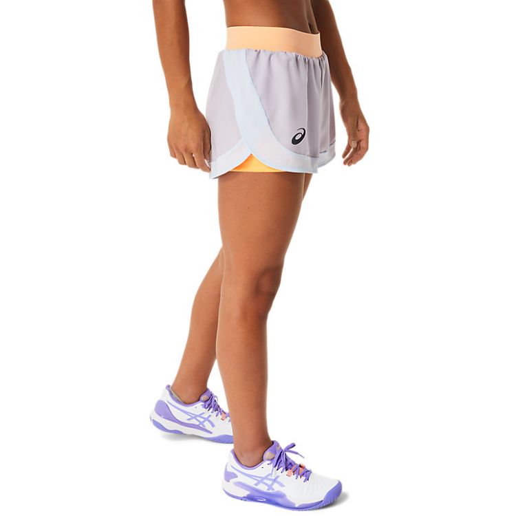 Asics Short Match Short Dames Lila Oranje
