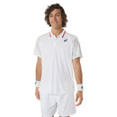 Asics Poloshirt Court Graphic Heren Wit