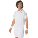 Asics Poloshirt Court Graphic Heren Wit