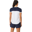 Asics T-Shirt Court SS Top Dames Wit Blauw