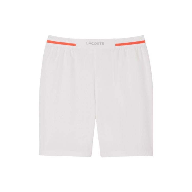 Lacoste Short Sport Novak Djokovic Stretch Heren Wit Oranje
