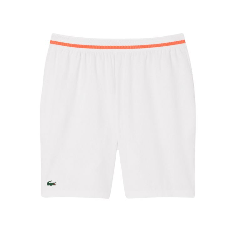 Lacoste Short Sport Novak Djokovic Stretch Heren Wit Oranje