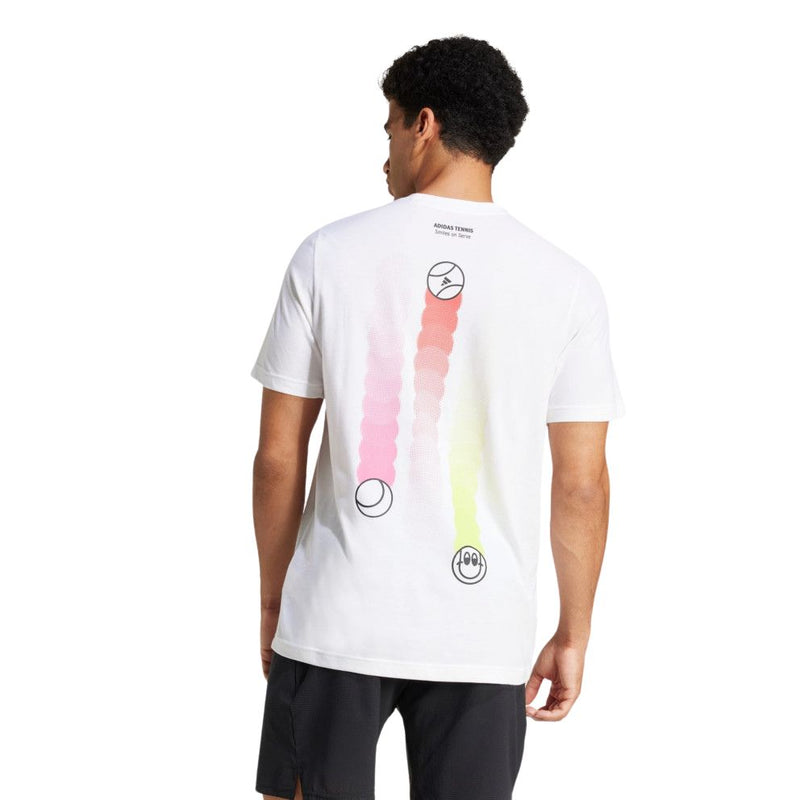 Adidas Club 3-Balls Graphic T-Shirt Heren Wit