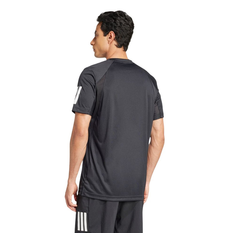 Adidas Club 3-Stripe T-Shirt Heren Zwart