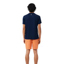 Lacoste Short Sport Novak Djokovic Stretch Heren Oranje Wit Achterkant