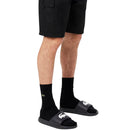 Lacoste Slippers Serve Slide 1.0 Heren Zwart Wit Onderkant