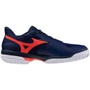 Mizuno Tennisschoen Padelschoen Wave Exceed Court CC Heren Blauw Oranje Buitenkant