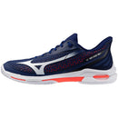 Mizuno Tennisschoen Padelschoen Wave Exceed Tour 7 CC Heren Blauw Wit Binnenkant