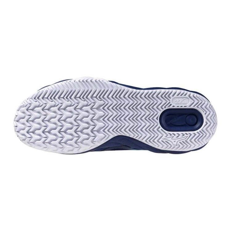 Blauw witte Mizuno padelschoen  