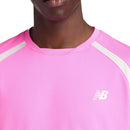 New Balance T-Shirt Tournament Novelty Heren Roze Voorkant Boven