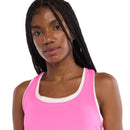 New Balance Tanktop Tournament Novelty Dames Roze Voorkant Boven