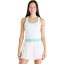 New Balance Tanktop Tournament Novelty Dames Wit Groen Voorkant Outfit