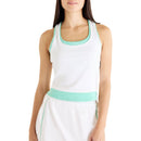 New Balance Tanktop Tournament Novelty Dames Wit Groen Voorkant