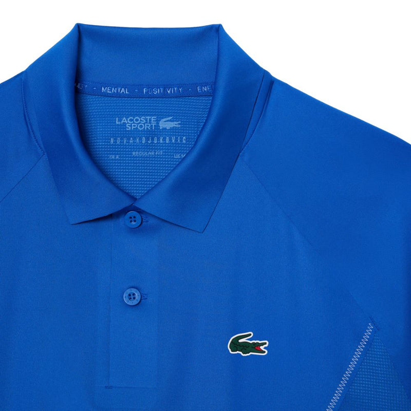 Lacoste Polo Shirt Sport Novak Djokovic Ultra-Dry Heren Blauw