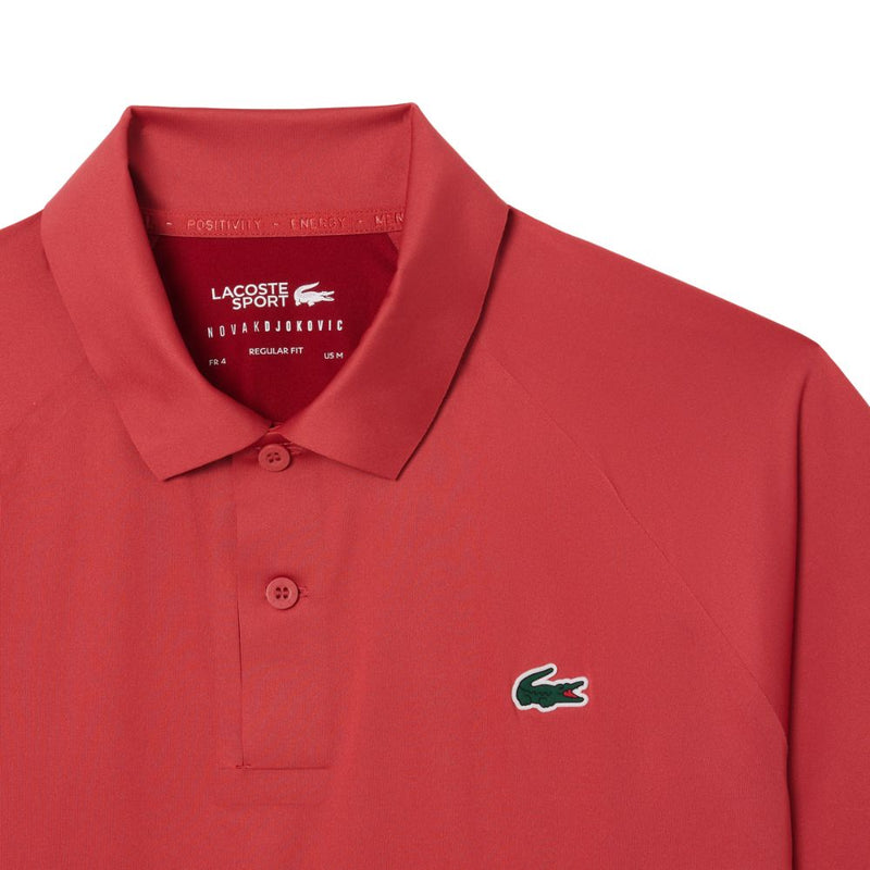 Lacoste Polo Shirt Sport Novak Djokovic Ultra-Dry Heren Roze Rood
